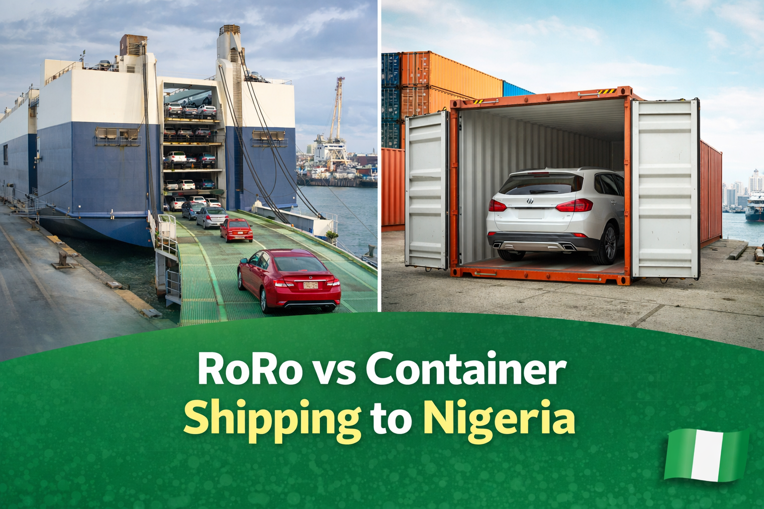 Best Guide to RORO vs Container Shipping to Nigeria (2026 Comparison)