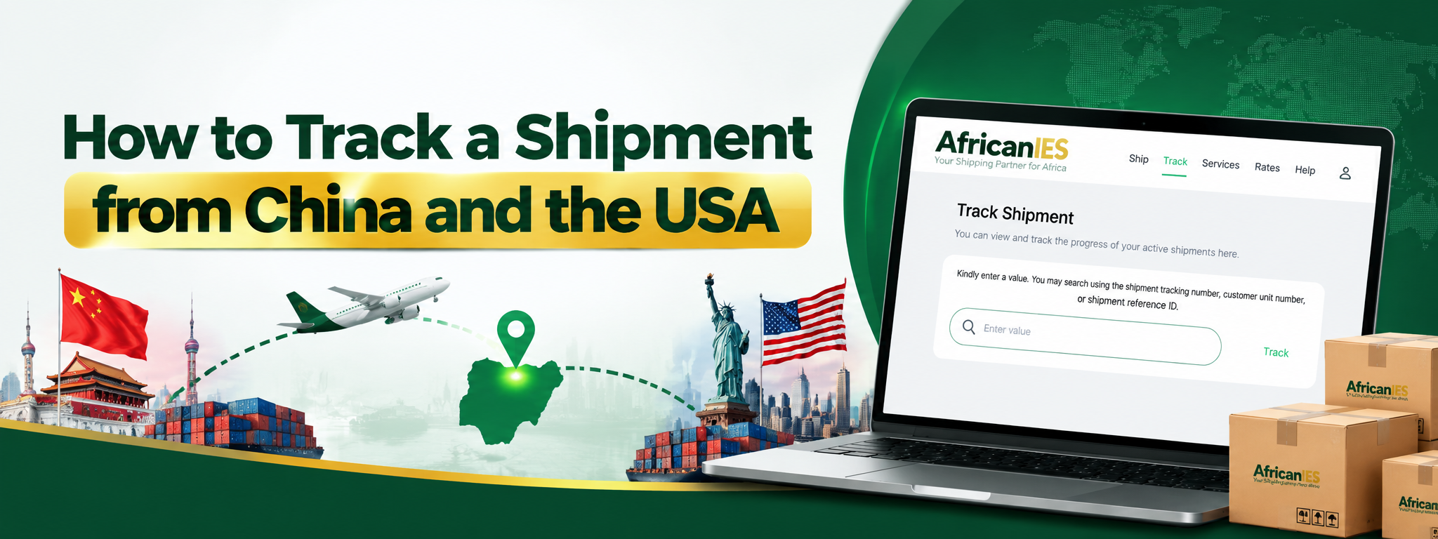 _How to track a shipment from China and the USA to Nigeria using the AfricanIES online shipment tracking platform._